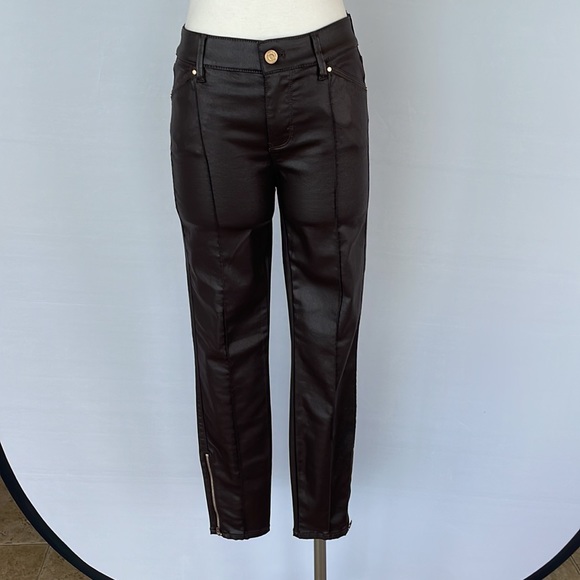 NWT WHBM MidRise Skinny Ankle Coated Cabernet 2R - Picture 5 of 16